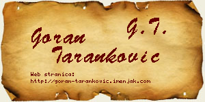 Goran Taranković vizit kartica